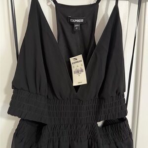 Express Elegant Black Cutout Dress